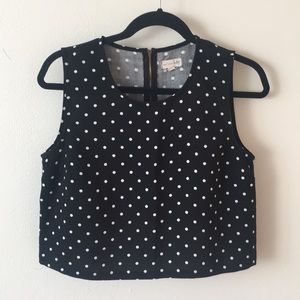 Black and White Polka Dotted Blouse, Medium